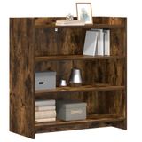 vidaXL Dressoir Gerookt eiken 75 x 36 x 80 cm Bewerkt hout