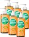 Happy Earth Savon pour les mains Rose Petitgrain - 100% Naturel - Sans microplastique - Lot économique - 6 x 300 ml