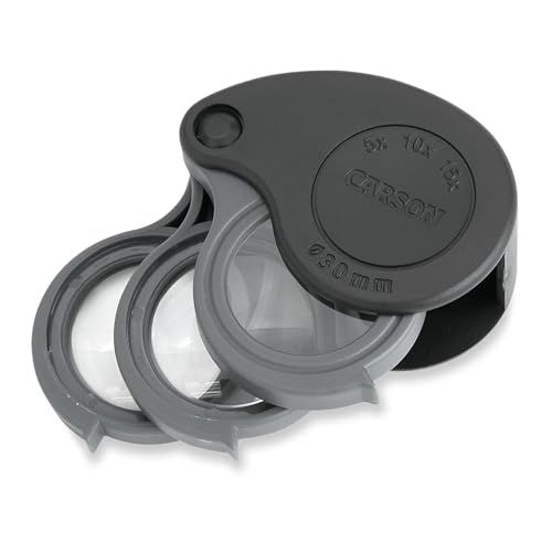 Carson TriView 5x/10x/15x Zakloep met Combinatielenzen en Beschermhoes (TV-15)