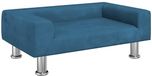 vidaXL Kinderbank 70x45x26,5 cm fluweel blauw