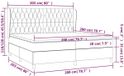 vidaXL Boxspringbed met matras, fluweel, zwart, 200x200 cm