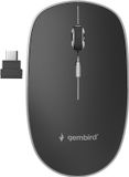 Gembird MUSW-4BSC-01 Draadloze Muis USB C Ergonomisch Zwart