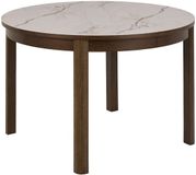 Actona Southampton table à manger 120x120cm aspect marbre beige