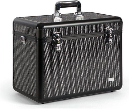 Sinelco Back Stage Strass Beauty Case - Zwart - 42.3x25.2x32cm