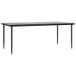 Maison Exclusive - Table de dîner de jardin noir 200x100x74cm acier et verre trempé
