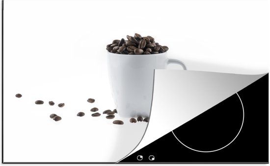 KitchenYeah® Inductie beschermer Koffieboon 77x51cm - Inductiebeschermer voor Inductie Kookplaat - Multicolor