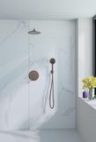 FortiFura Calvi Inbouw Regendoucheset - Rond - Thermostatisch - Wandarm - 25cm - Hoofddouche - Ronde Handdouche - PVD - Geborsteld Koper