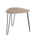 HAKU Bijzettafel eiken zwart MDF metaal salontafel klein - Maat: B 48 cm x H 48 cm x D 48 cm, Stijl: Modern