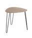 HAKU Bijzettafel eiken zwart MDF metaal salontafel klein - Maat: B 48 cm x H 48 cm x D 48 cm, Stijl: Modern