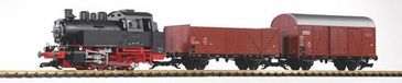 Piko 37120 - G Groot startspel 80 met 2 DB Epoque III goederenwagon (inclusief geluid + stoom)