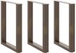 vidaXL Eettafelpoten U-vormig 70x(72-73) cm Staal Naturel