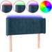 Tête de lit LED bleu foncé 103x16x78/88 cm velours