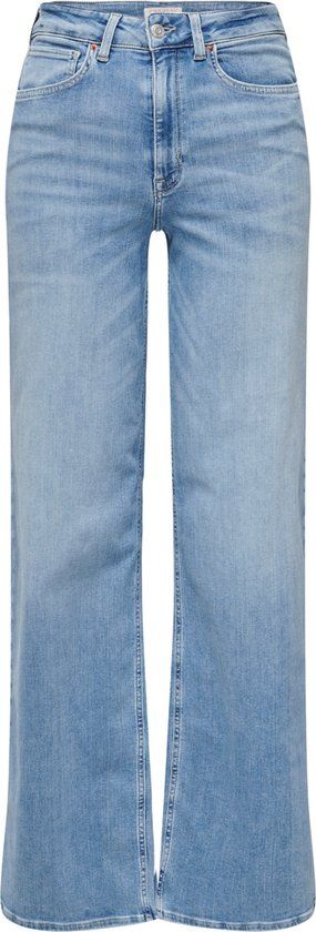 ONLY ONLMADISON BLUSH HW WIDE DNM CRO371 NOOS Dames Jeans - Light Blue Denim - Maat M/30