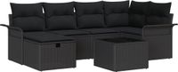 vidaXL Tuinbank - Set - 7 - st - Poly - rattan
