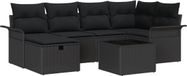 vidaXL Tuinbank - Set - 7 - st - Poly - rattan