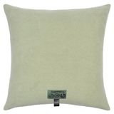 Zoeppritz Since 1828, 702291-620x-50x50, zachte fleece-kussensloop met gehaakte steek, wollige kussensloop, 40 x 40 cm, 620 melkgroen