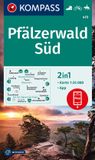 KOMPASS Wanderkarte 473 Pfälzerwald Süd 1:25.000
