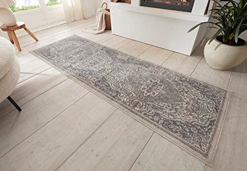 Hanse Home Orken tapijt, oosters – laagpolig vintage woonkamertapijt, crèmegrijs, 80 x 120 cm