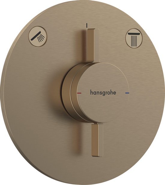 Hansgrohe Duoturn inbouwkraan v. 2 functies brushed bronze 75418140