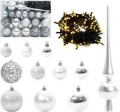 vidaXL Kerstbal set 61 st 150 LED's Warmwit Ø 6 cm