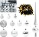vidaXL Kerstbal set 61 st 150 LED's Warmwit Ø 6 cm