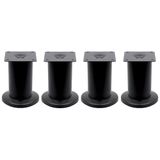 cyclingcolors 4 meubelpoten Ø 50 mm hoogte 120 mm metaal met verstelling 7 mm basis 50 mm universeel voor bank, kast, keuken, badkamer, zwart mat