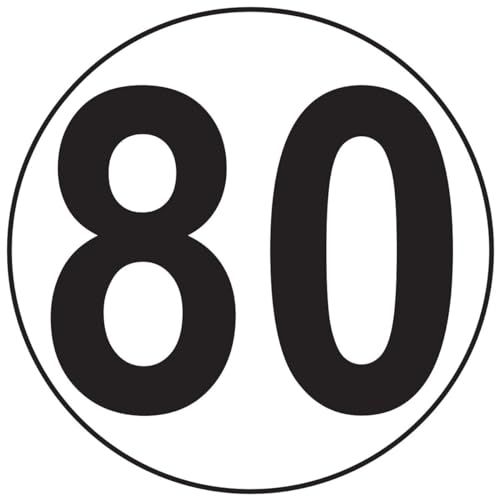 Ambiance Sticker Sticker Macaron Snelheidsbegrenzing 80 km/u - 20 cm
