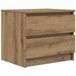 vidaXL Nachtkastje 50x40x43.5 cm bewerkt hout artisanaal eikenkleurig