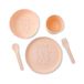GREENBOX Kinderservies, 5-delig, bioplastic, ontbijtset, vaatwasmachinebestendig, bord, kom, kopje, lepel, vork, cadeau-ideeën voor kinderen, grappig kinderservies met tijgermotief