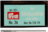 Prym Borduurnaalden zonder punt st.26 0,60x34mm zilverkleurig