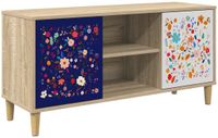 vidaXL Tv-meubel MAINZ 102 x 33 x 50 cm Sonoma Bewerkt hout