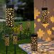 Spetebo Lampe solaire LED 3-en-1 noir lot de 2 18 x 7,5 cm, interrupteur marche/arrêt, LED intégrée, blanc chaud, décoration de jardin