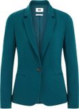 WE Fashion Blazer ajusté en jersey stretch pour femme - Vert bleu - Taille L