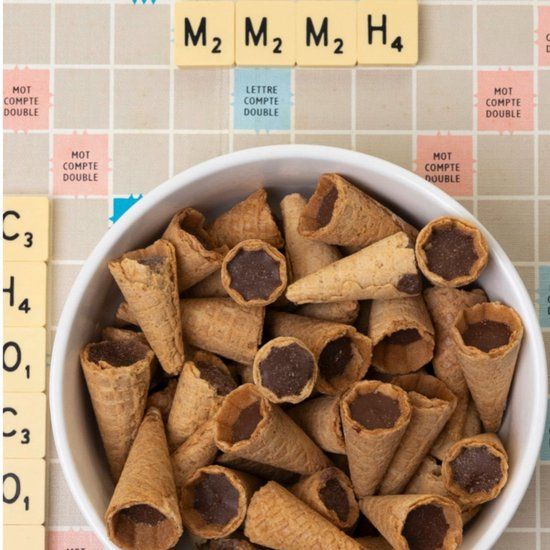 Bitecone mini hoorntjes met vulling van hazelnoot en melkchocolade, 100 g