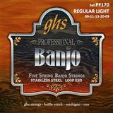 GHS BANJO - RVS String Set - 5-String - PF170 - Regular Light