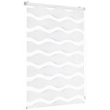 Sekey Dubbel rolgordijn, golven, klembevestiging, zonder boren, voor ramen, dubbel rolgordijn, 85 cm breed, duo-rolgordijn, golf, jaloezie, zonwering, 85 x 150 cm, wit
