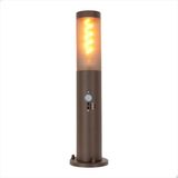 EGLO Helsinki Sokkellamp - Staande lamp Buiten - Sensor - E27 - 45 cm - Bruin