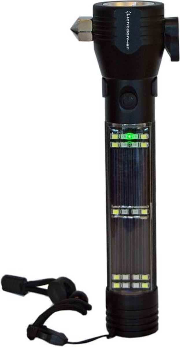 Lichtdonker LED Zaklamp zwart Professional Multifunctioneel – LichtDonker®
