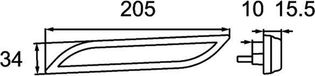 HELLA 2PS 013 307-071 feu de position latérale Shapeline LED 12/24V