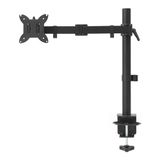 Amazon Basics Verstelbare Monitorarm voor Enkele Monitor, Geschikt voor Schermen tot 32in (38in Ultrawide) en een Gewicht tot 9,98kg (22lbs), Instelbare Veerkracht, VESA 75 x 75/100 x 100, Zwart