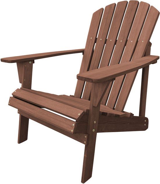 AXI Carmen Adirondack Stoel Coffee - Houten Loungestoel met Armleuningen - 90,5x78,4x93cm