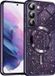 Techsuit Luxury Glitter Back Cover hoesje met MagSafe voor Samsung Galaxy S21 FE - Violet foncé