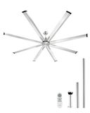 VEVOR 214cm Plafondventilator Zonder Verlichting Afstandsbediening Geborsteld Nikkel