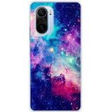 Xiaomi Poco F3 / F3 Pro Galaxie bleue bedrukt siliconen hoesje