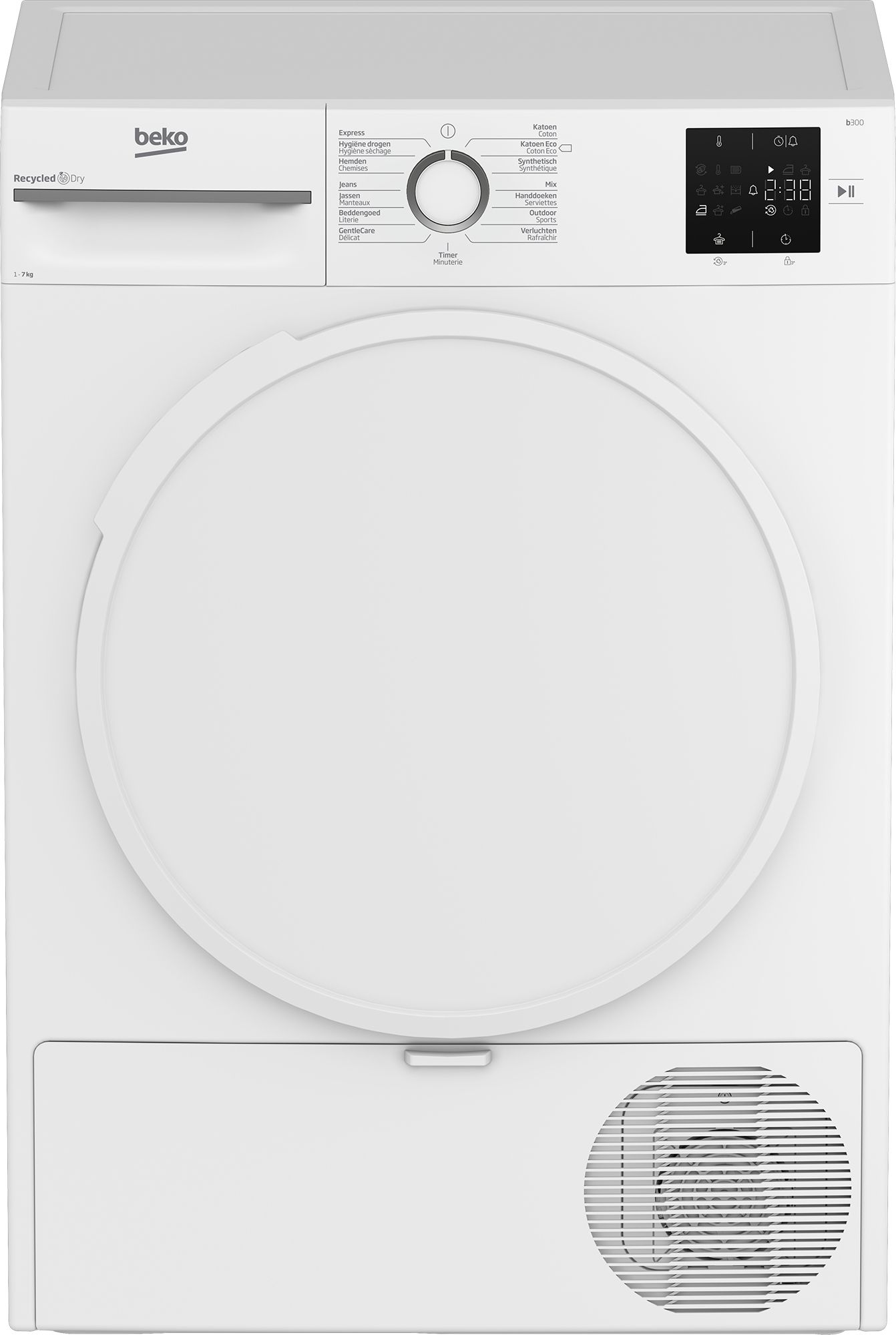 Beko BM3T3722W Warmtepompdroger - 7 kg - A+ - Wit