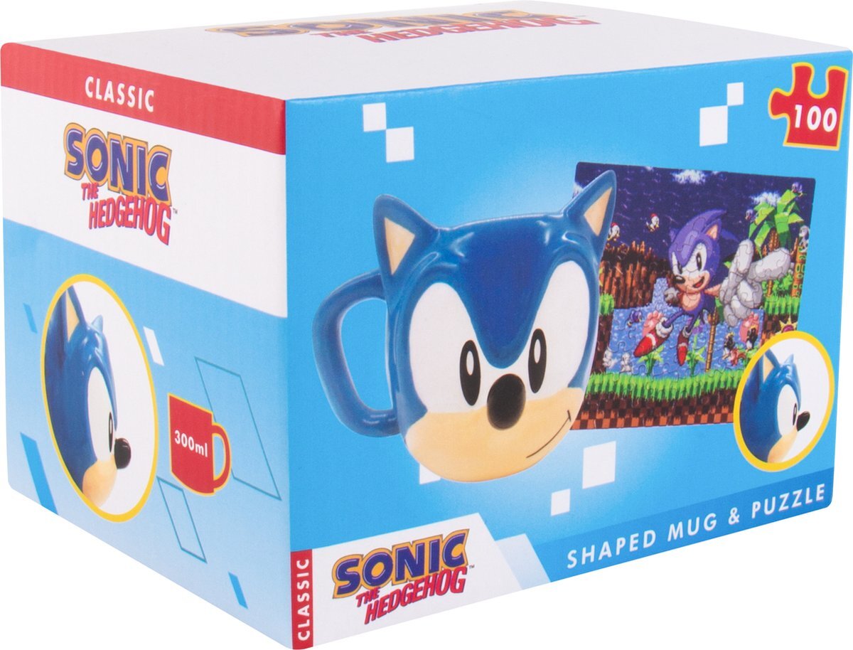 FIZZ Creations Sonic the Hedgehog - beker & puzzel - cadeaupakket