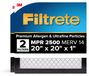 Filtre à air de four 20x20x1 pouce, MERV 14, MPR 2500, électrostatique, 2-pack