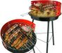 Tg71413: Barbecue rond portable pour jardin, voyage, camping, modèle classique, convient pour charbon de bois