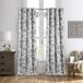 Elrene Home Fashions Botanische print verduisteringsgordijnpaneel, polylinnen mix, grijs, 132 cm B x 213 cm L (Pack van 1)