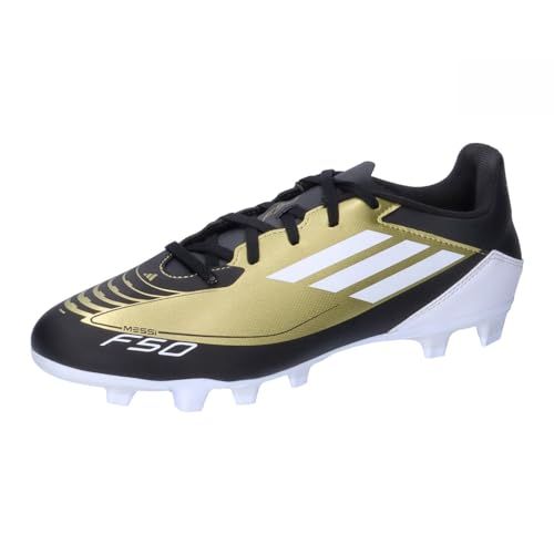 adidas Performance F50 Club Messi Senior Voetbalschoenen Zwart/Antraciet/Goud Metallic